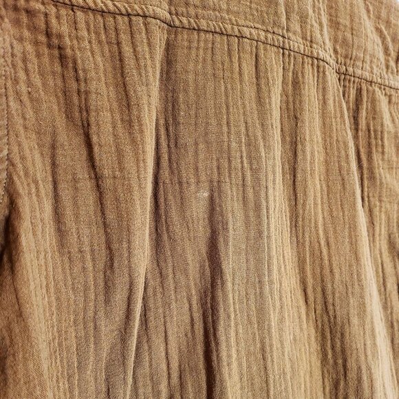 Universal Thread Long Sleeve Oversized Button Up Shirt Womens S Mustard Tan - Picture 8 of 8